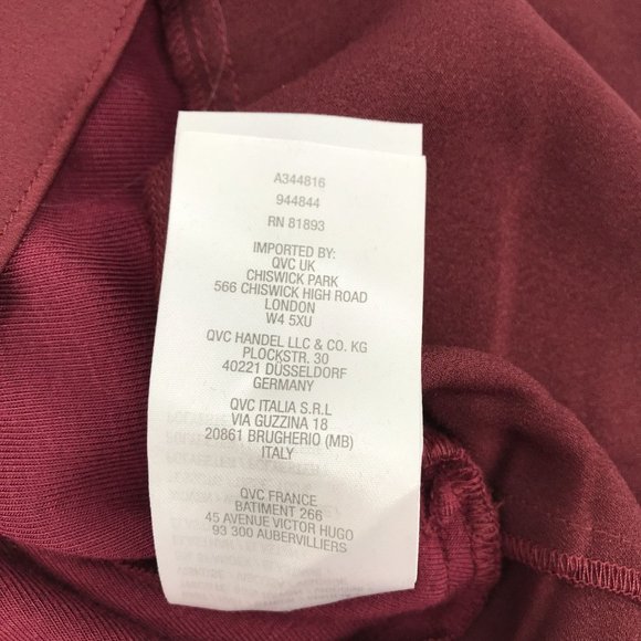 Lisa Rinna Womens Wine Slouchy Turtleneck  Lightweight Sweater Tunic Size 1X - Picture 10 of 10